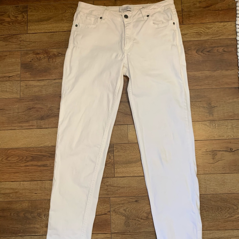 Kenneth Cole Reaction White Boyfriend Pants